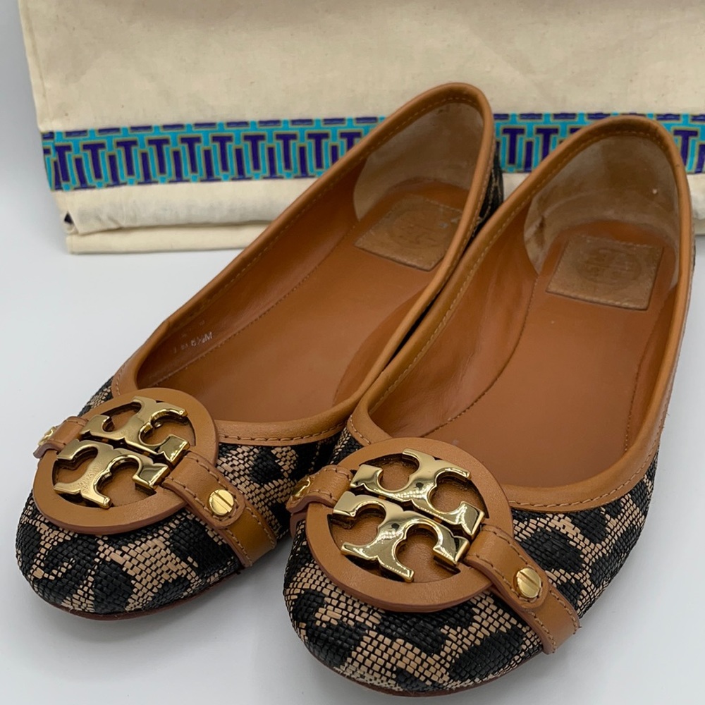 Tory Burch animal print ballerina flats